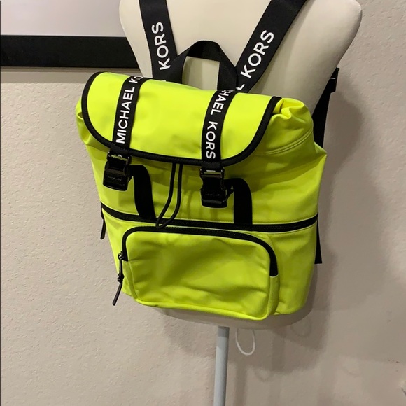 michael kors neon backpack